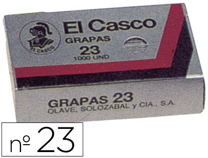 GRAPAS EL CASCO N23 CAJA DE 1000 UNIDADES