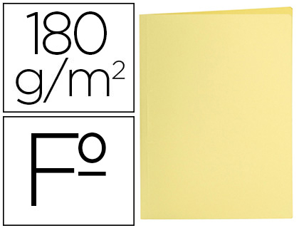 SUBCARPETA LIDERPAPEL FOLIO AMARILLO PASTEL 180G/M2