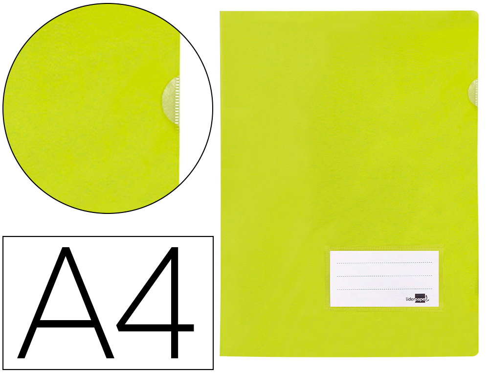 CARPETA LIDERPAPEL DOSSIER A4 UERO AMARILLO FLUOR OPACO