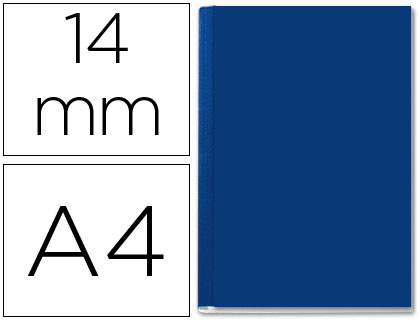 TAPA DE ENCUADERNACION CHANNEL RIGIDA 35577 AZUL LOMO C CAPACIDAD 106/140 HOJAS