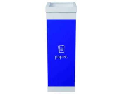 CONTENEDOR PAPELERA RECICLAJE PAPERFLOW CON TAPA POLIESTIRENO PARA PAPELES 60 L 76X36,3X26,3 CM