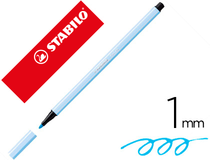 ROTULADOR STABILO ACUARELABLE PEN 68 AZUL CLARO PUNTA GRUESA 1MM