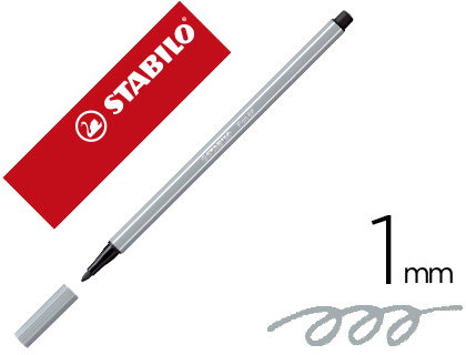 ROTULADOR STABILO ACUARELABLE PEN 68 GRIS AZULADO CLARO PUNTA GRUESA 1MM