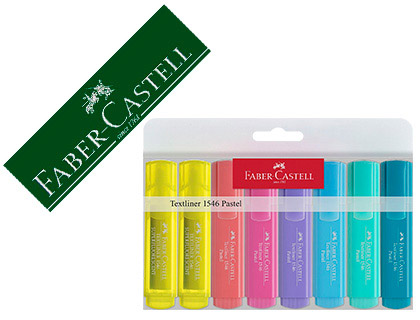 ROTULADOR FABER FLUORESCENTE 1546 COLOR PASTEL ESTUCHE 8 UNIDADES SURTIDAS