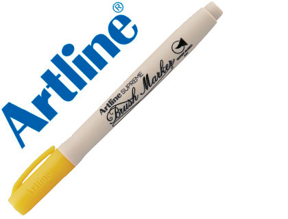 ROTULADOR ARTLINE SUPREME BRUSH PINTURA BASE DE AGUA PUNTA TIPO PINCEL TRAZO VARIABLE AMARILLO