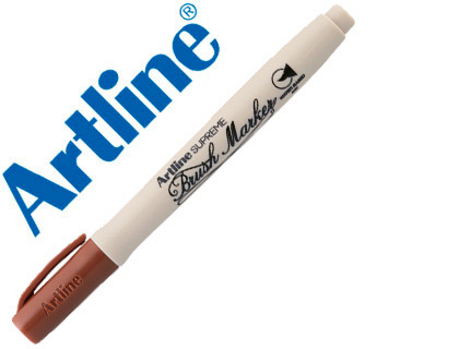 ROTULADOR ARTLINE SUPREME BRUSH PINTURA BASE DE AGUA PUNTA TIPO PINCEL TRAZO VARIABLE MARRON