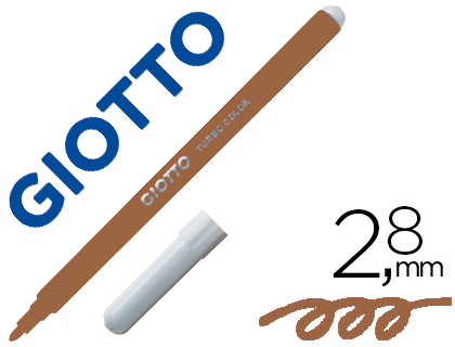 ROTULADOR GIOTTO TURBO COLOR LAVABLE CON PUNTA BLOQUEADA UNICOLOR MARRON