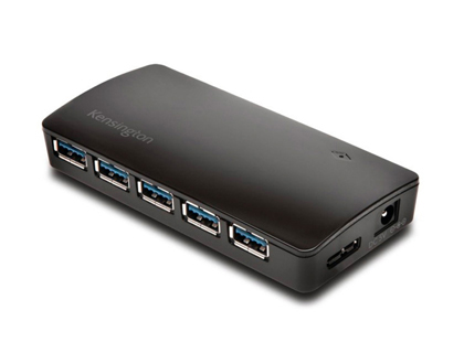 HUB USB 3.0 KENSINGTON CON CARGADOR 7 PUERTOS NEGRO