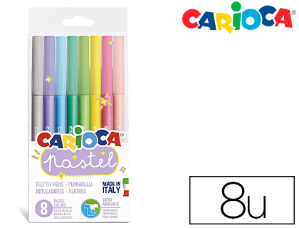 ROTULADOR CARIOCA PASTEL BLISTER DE 8 COLORES SURTIDOS