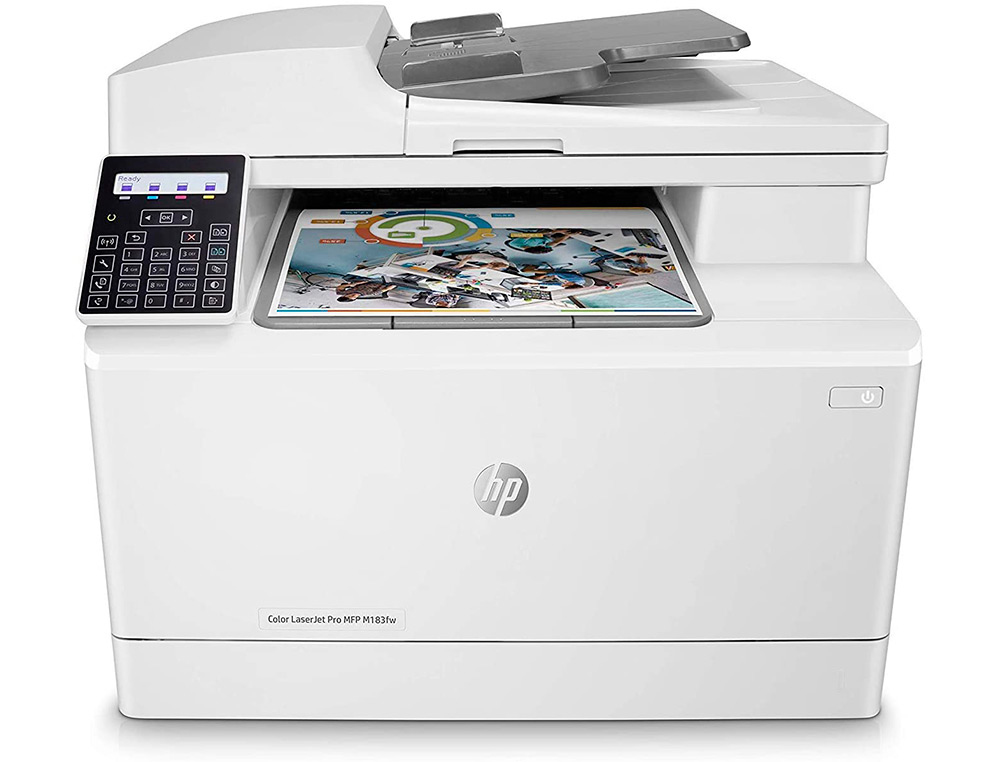 EQUIPO MULTIFUNCION HP COLOR LASERJET PRO MFP M183FW FAX ETHERNET WIFI 16 PPM BANDEJA 150 HOJAS ESCANER COPIADORA