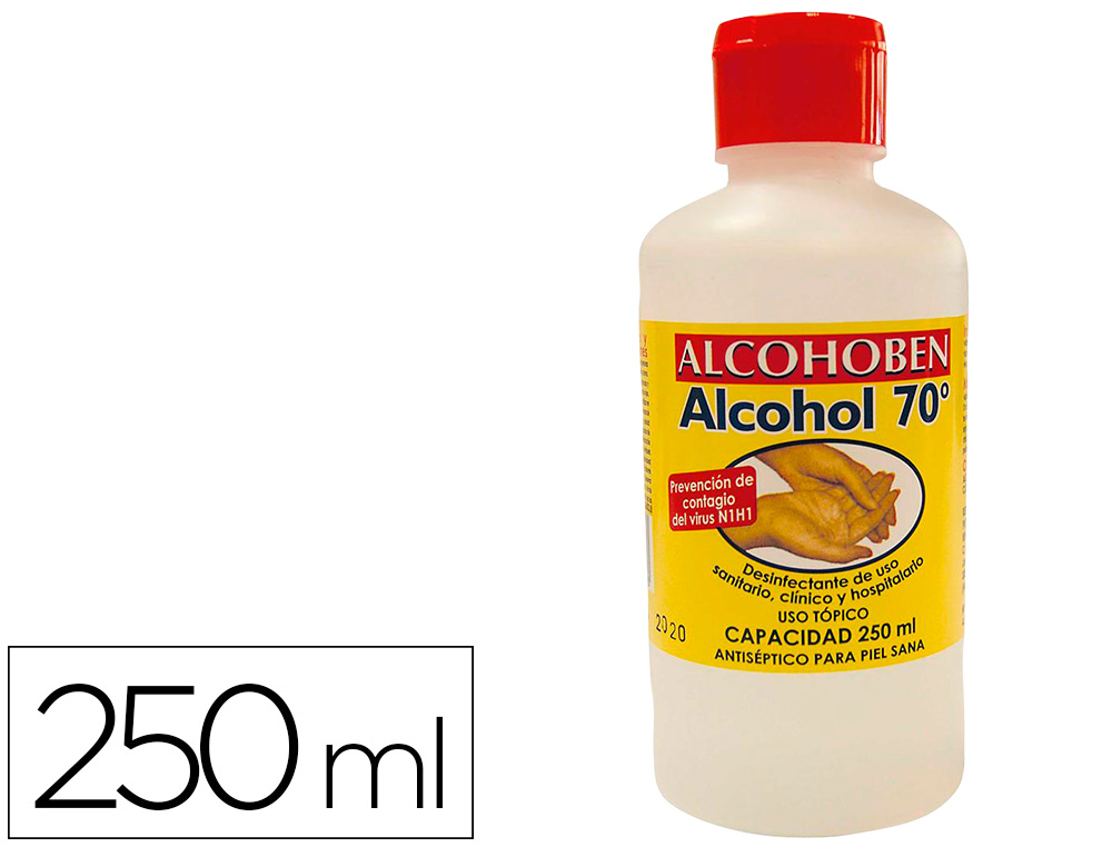 ALCOHOL ETILICO ALCOHOBEN DE 70 BOTE DE 250 ML