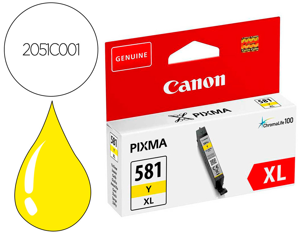 INK-JET CANON PIXMA CLI-581XL AMARILLO