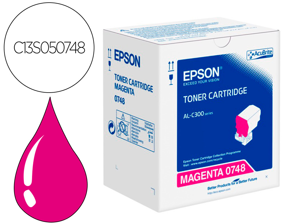 TONER EPSON C13S050748 MAGENTA 8800 PAGINAS