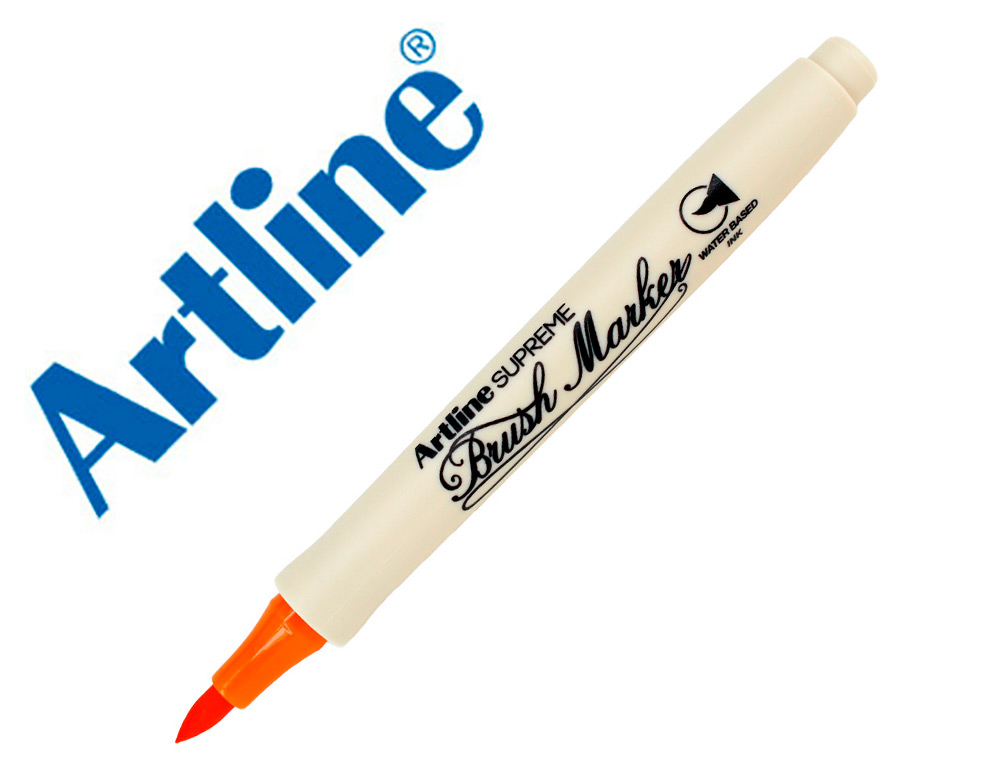 ROTULADOR ARTLINE SUPREME BRUSH EPFS PINTURA BASE DE AGUA PUNTA TIPO PINCEL TRAZO FINO NARANJA