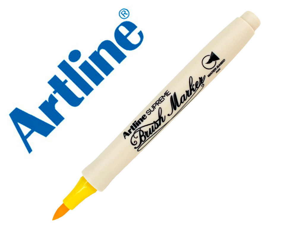 ROTULADOR ARTLINE SUPREME BRUSH EPFS PINTURA BASE DE AGUA PUNTA TIPO PINCEL TRAZO FINO AMARILLO