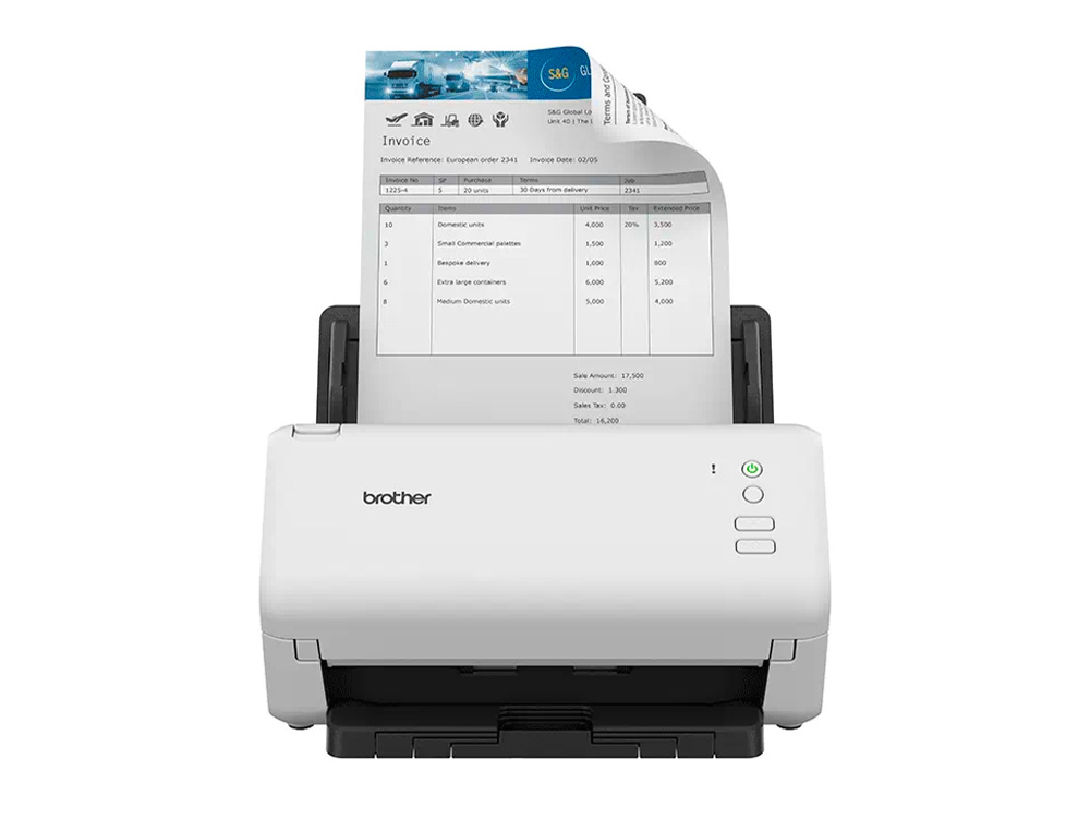 ESCANER BROTHER SOBREMESA ADS4100 DOBLE CARA TAMAO A4 RESOLUCION 600 PPP VELOCIDAD 35 PPM USB 3.0