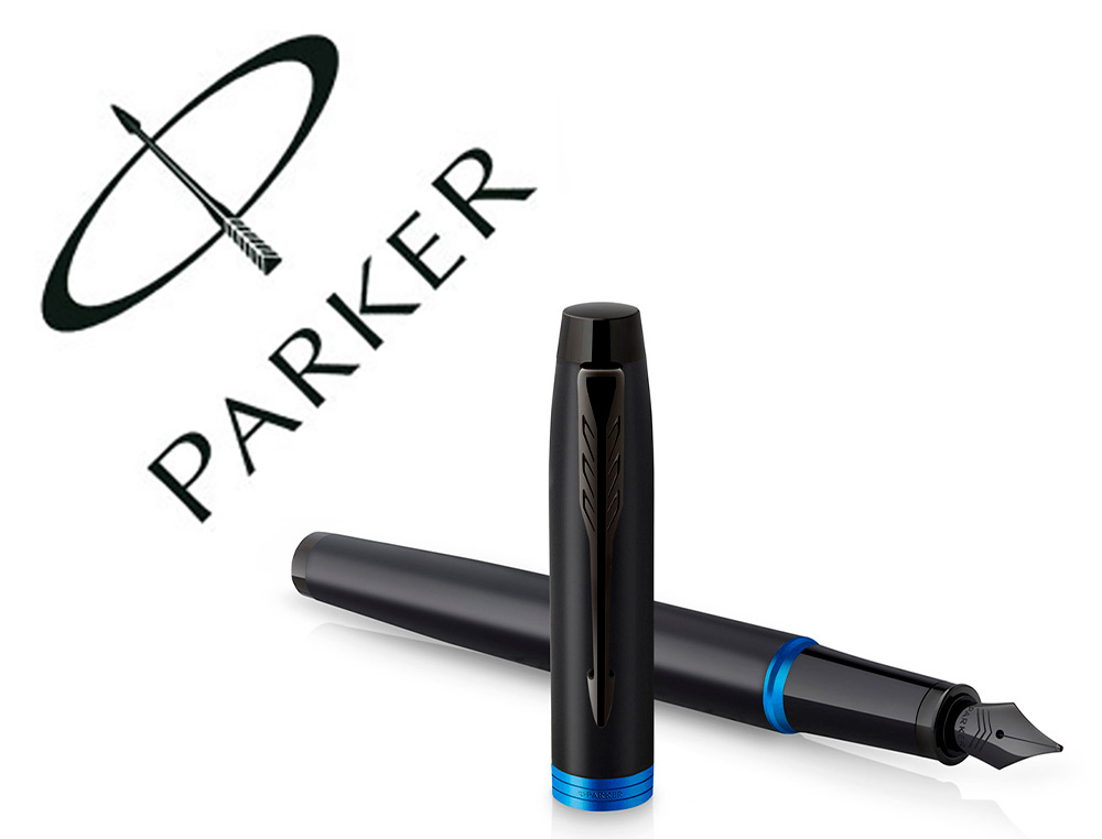 PLUMA PARKER IM PROFESSIONALS VIBRANT BLUE RING PLUMIN F EN ESTUCHE DE REGALO