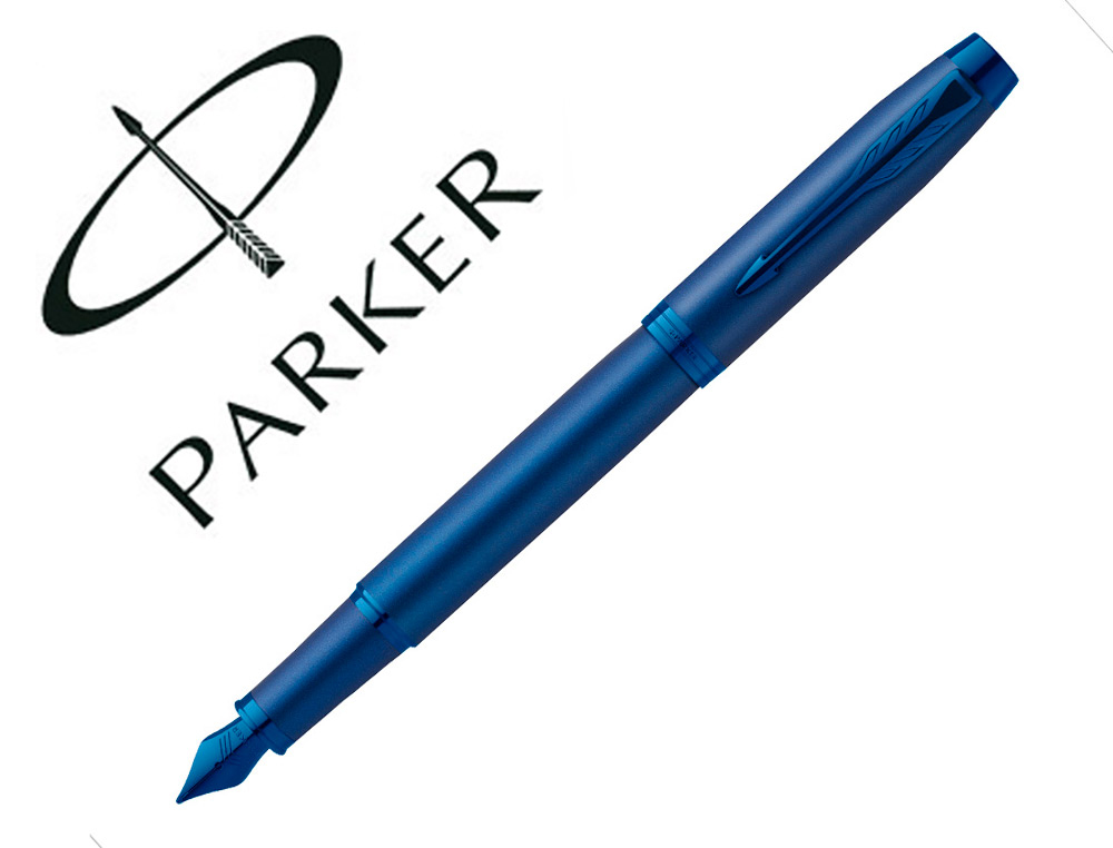 PLUMA PARKER IM PROFESSIONALS MONOCHROME BLUE PLUMIN F EN ESTUCHE DE REGALO