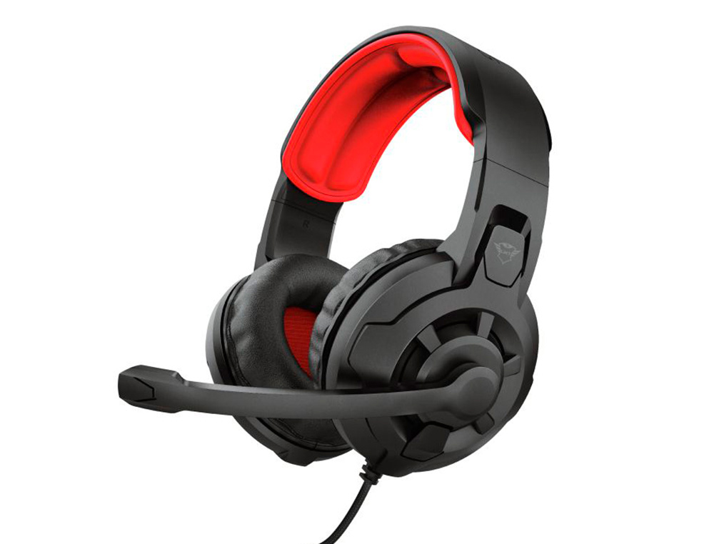 AURICULAR TRUST RADIO GXT411 GAMING CON MICROFONO AJUSTABLE LONGITUD CABLE 1 MT COLOR NEGRO