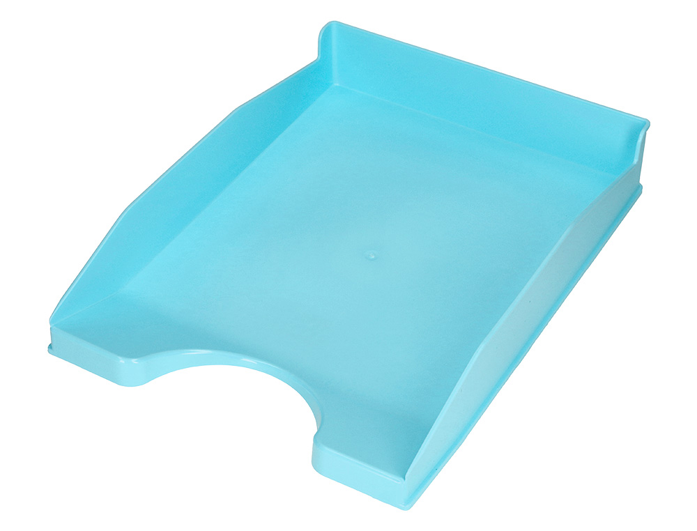 BANDEJA SOBREMESA PLASTICO Q-CONNECT CELESTE OPACO 240X70X340MM