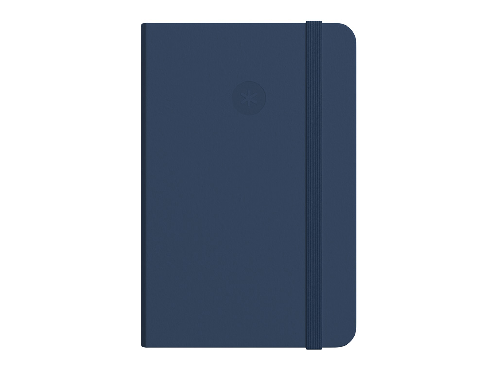 CUADERNO CON GOMILLA ANTARTIK NOTES TAPA DURA A4 HOJAS PUNTOS AZUL MARINO 100 HOJAS 80 GR FSC