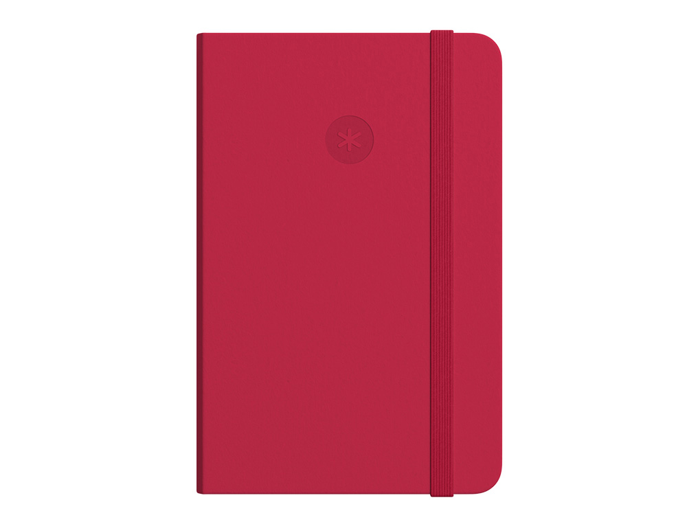 CUADERNO CON GOMILLA ANTARTIK NOTES TAPA DURA A4 HOJAS LISAS ROJO 100 HOJAS 80 GR FSC