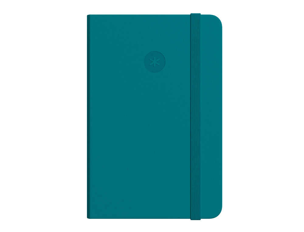 CUADERNO CON GOMILLA ANTARTIK NOTES TAPA DURA A4 HOJAS PUNTOS VERDE AGUAMARINA 100 HOJAS 80 GR FSC