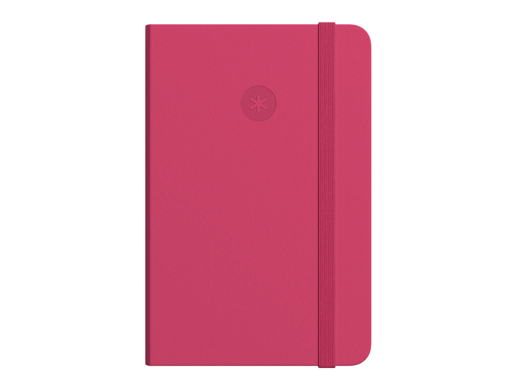 CUADERNO CON GOMILLA ANTARTIK NOTES TAPA DURA A4 HOJAS PUNTOS BURDEOS 100 HOJAS 80 GR FSC