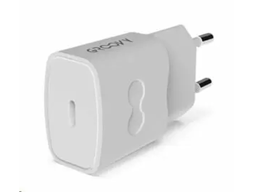 CARGADOR DE PARED GROOVY 1 USB-C 2.4A COLOR BLANCO