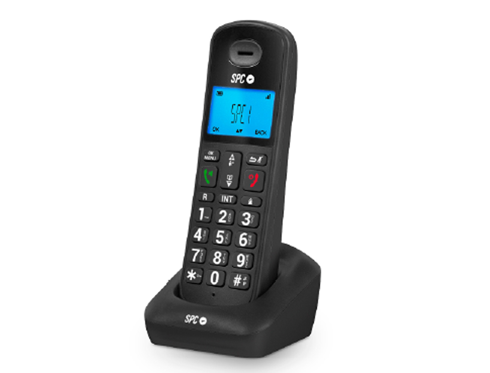 TELEFONO SPC INALAMBRICO DECT GOSSIP 2 PANTALLA RETROILUMINADA MODO ECO IDENTIFICADOR DE LLAMADAS