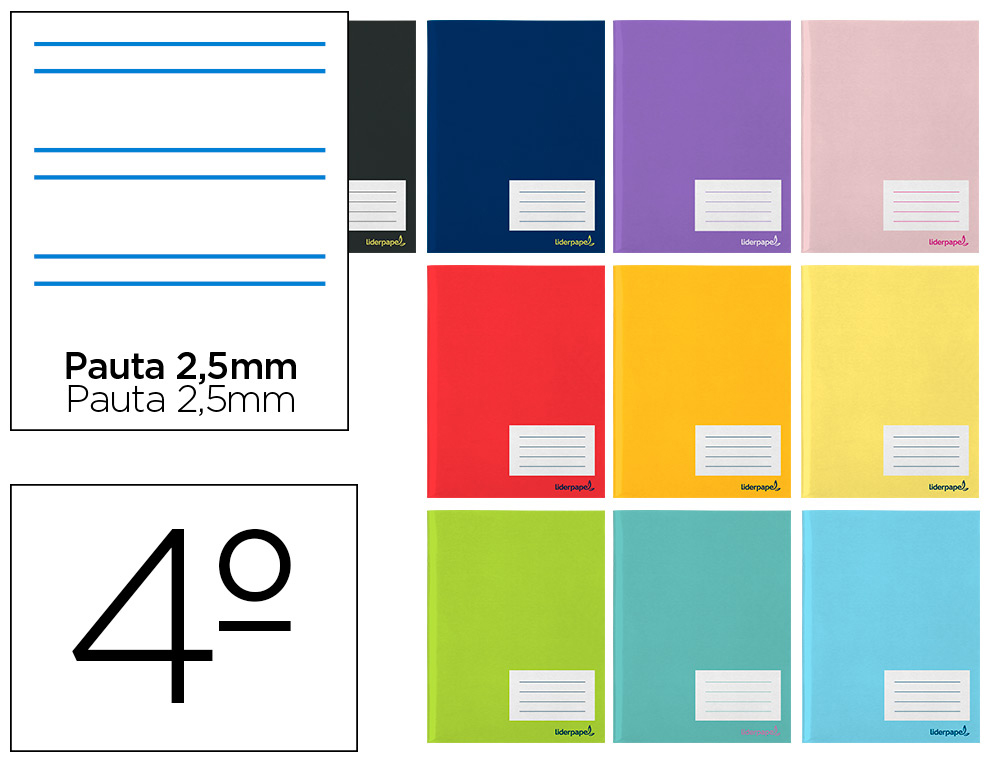 LIBRETA LIDERPAPEL SMART A5 32 HOJAS 60G/M2CUADRO PAUTA 5 2.5MM CON MARGEN