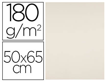 CARTULINA LIDERPAPEL 50X65 CM 180G/M2 CREMA