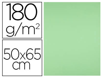 CARTULINA LIDERPAPEL 50X65 CM VERDE PISTACHO 180 GR UNIDAD