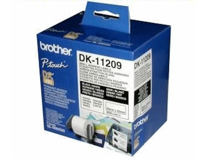 ETIQUETA ADHESIVA BROTHER DK11209 -TAMAO 62X29 MM PARA IMPRESORAS DE ETIQUETAS SOLO 1050/N/1060N -800 ETIQ.-