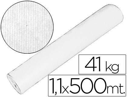 PAPEL KRAFT BLANCO BOBINA 1,10 MT X 500 MT ESPECIAL PARA EMBALAJE