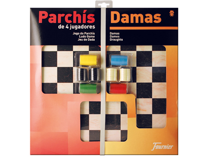 PARCHIS CON DAMAS TABLERO GRANDE 4 JUGADORES 41X40X4,5 CM