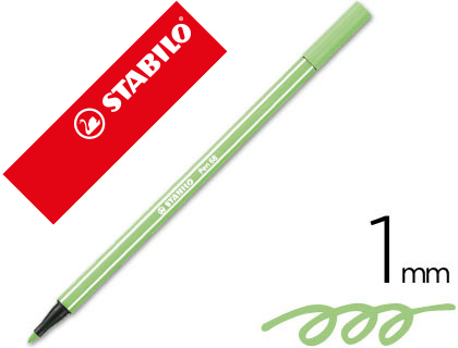 ROTULADOR STABILO ACUARELABLE PEN 68 VERDE HIELO PUNTA GRUESA 1MM