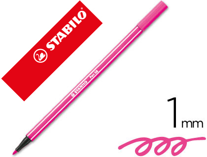 ROTULADOR STABILO ACUARELABLE PEN 68 ROSA PUNTA GRUESA 1MM