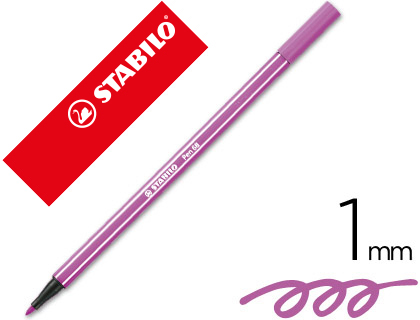 ROTULADOR STABILO ACUARELABLE PEN 68 LILA PUNTA GRUESA 1MM