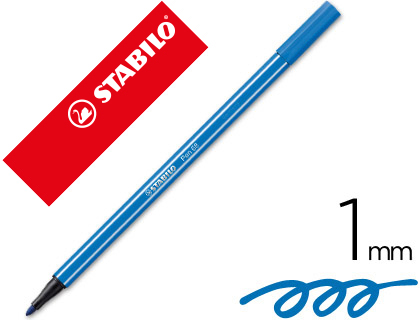 ROTULADOR STABILO ACUARELABLE PEN 68 AZUL MARINO PUNTA GRUESA 1MM