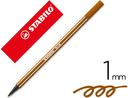 ROTULADOR STABILO ACUARELABLE PEN 68 MARRON PUNTA GRUESA 1MM