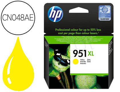 INK-JET HP 951XL AMARILLO CN048AE CAPACIDAD 1500 PAG