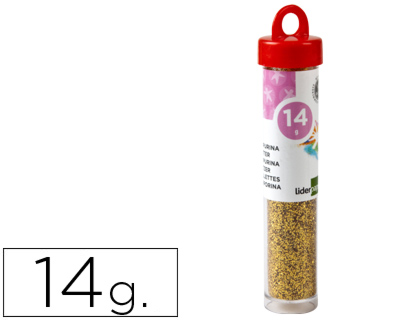 PURPURINA LIDERPAPEL FANTASIA COLOR ORO BOTE DE 14 GR