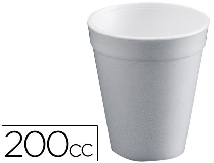 VASO TERMICO DE POLIEXPAN 200CC PAQUETE DE 50 UNIDADES