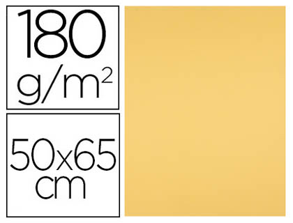 CARTULINA LIDERPAPEL 50X65 CM 180 GR ORO UNIDAD