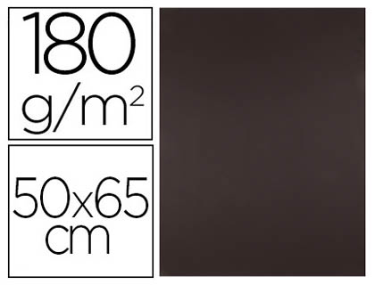 CARTULINA LIDERPAPEL 50X65 CM 180 GR MARRON PAQUETE DE 25 HOJAS