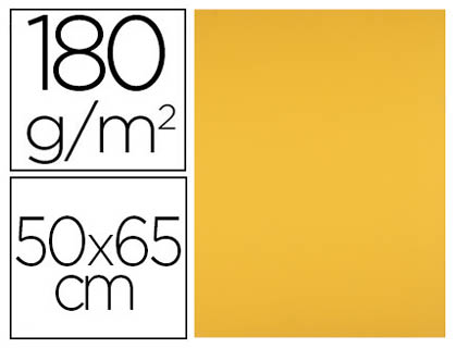 CARTULINA LIDERPAPEL 50X65 CM 180 GR ORO VIEJO PAQUETE DE 25 HOJAS