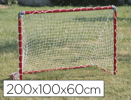 PORTERIA DE FUTBOL AMAYA CON RED DESMONTABLE EN TUBO DE PVC 200X100X60 CM