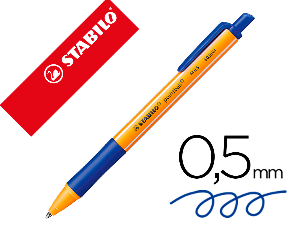 BOLIGRAFO STABILO POINTBALL 0,5 MM AZUL