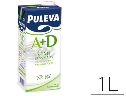 LECHE PULEVA SEMIDESNATADA BRIK DE 1 LITRO